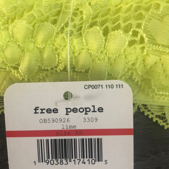 Free People lace halter lemon woman’s bralette. - Picture 8 of 10